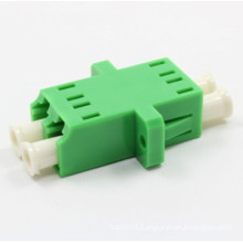 LC/APC Green Duplex Fiber Optical Adapter with Flange